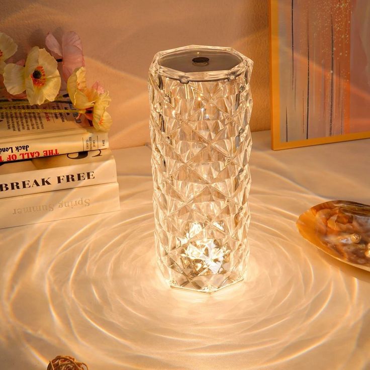 Rose Crystal LED Table Lamp